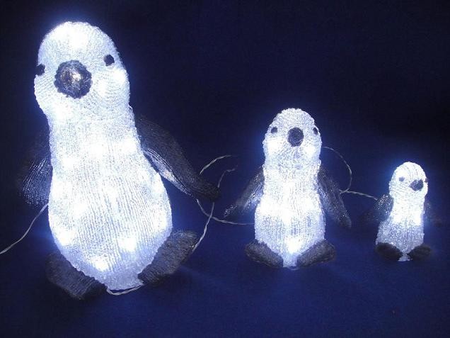  manufacturer In China FY-001-A08 cheap christmas PENGUIN FAMILY acrylic light bulb lamp  distributor