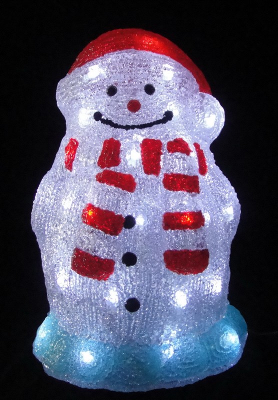  manufactured in China  FY-001-D07 cheap christmas acrylic SNOWMAN light bulb lamp  distributor