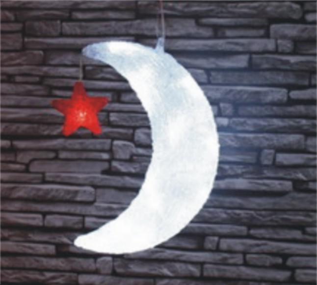  manufactured in China  FY-001-I18 cheap christmas acrylic MOON WITH STAR light bulb lamp  factory