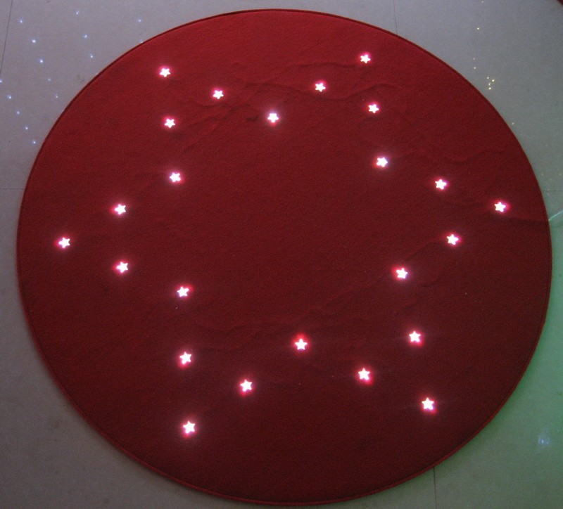  made in china  FY-002-A28 cheap christmas ROUND DOORMAT WITH LED carpet light bulb lamp  company